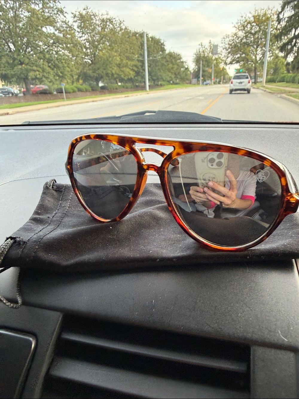 FP Movement by Free People Tortoiseshell Aviator Sunglasses with Dark Lenses